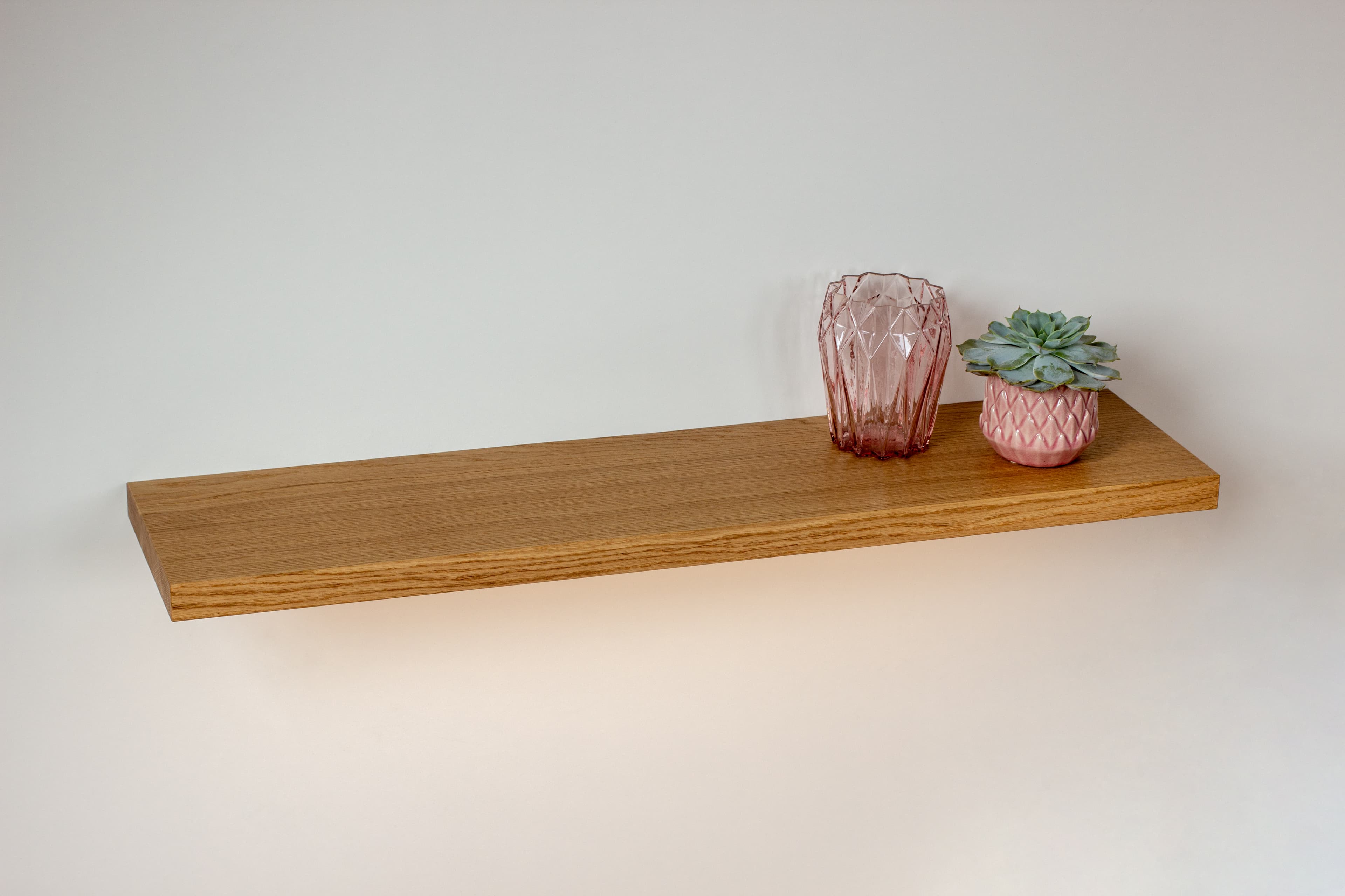 Holzlicht Wandregal 2 aus Eichen Holz